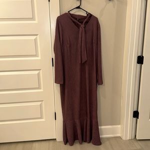 EUC Women’s SHEIN Brand Long Sleeve Stretch Dress Plus Size Solid Crepe